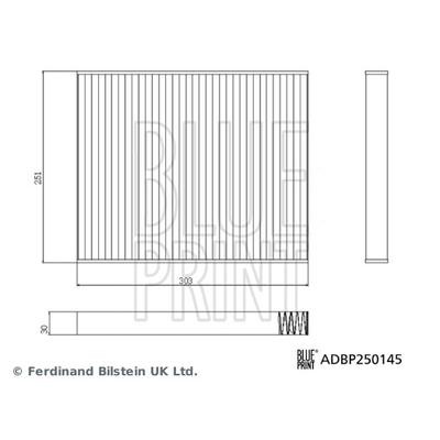 BLUE PRINT Filter, Innenraumluft adbp250145 für Audi