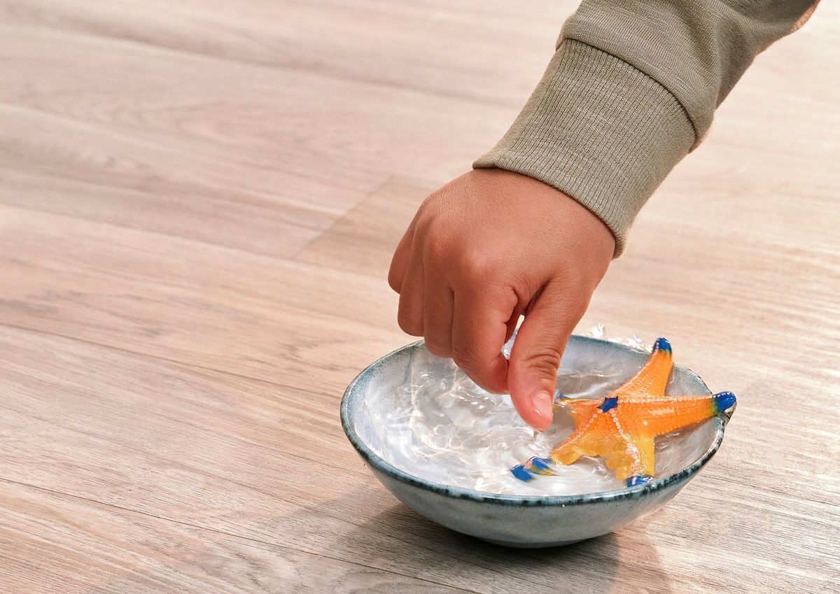 Spielfigur SCHLEICH "WILD LIFE, Seestern (14902)", gelb, Spielfiguren, Kinder, Kunststoff, Spielfigur, mit Farbwechsel