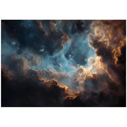 FOTOTAPETE Kosmos Wolken Blau 300x210 cm