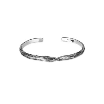 Armreif HAZE & GLORY "Armband Armreif - Twist 925 Silber" Gr. 200, silber, Armbänder, Herren, Silber 925 (Sterlingsilber), Armreif
