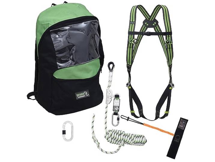 Kratos Safety Absturzsicherung-Set mit Werkzeughalter für PV, Solaranlagenmonteure