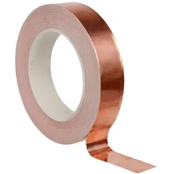 3M ET 1194 Kupferfolie glatt, mit nicht-leitfähigem Kleber, Kupfer, 12 mm x 33 m, 0,07 mm
