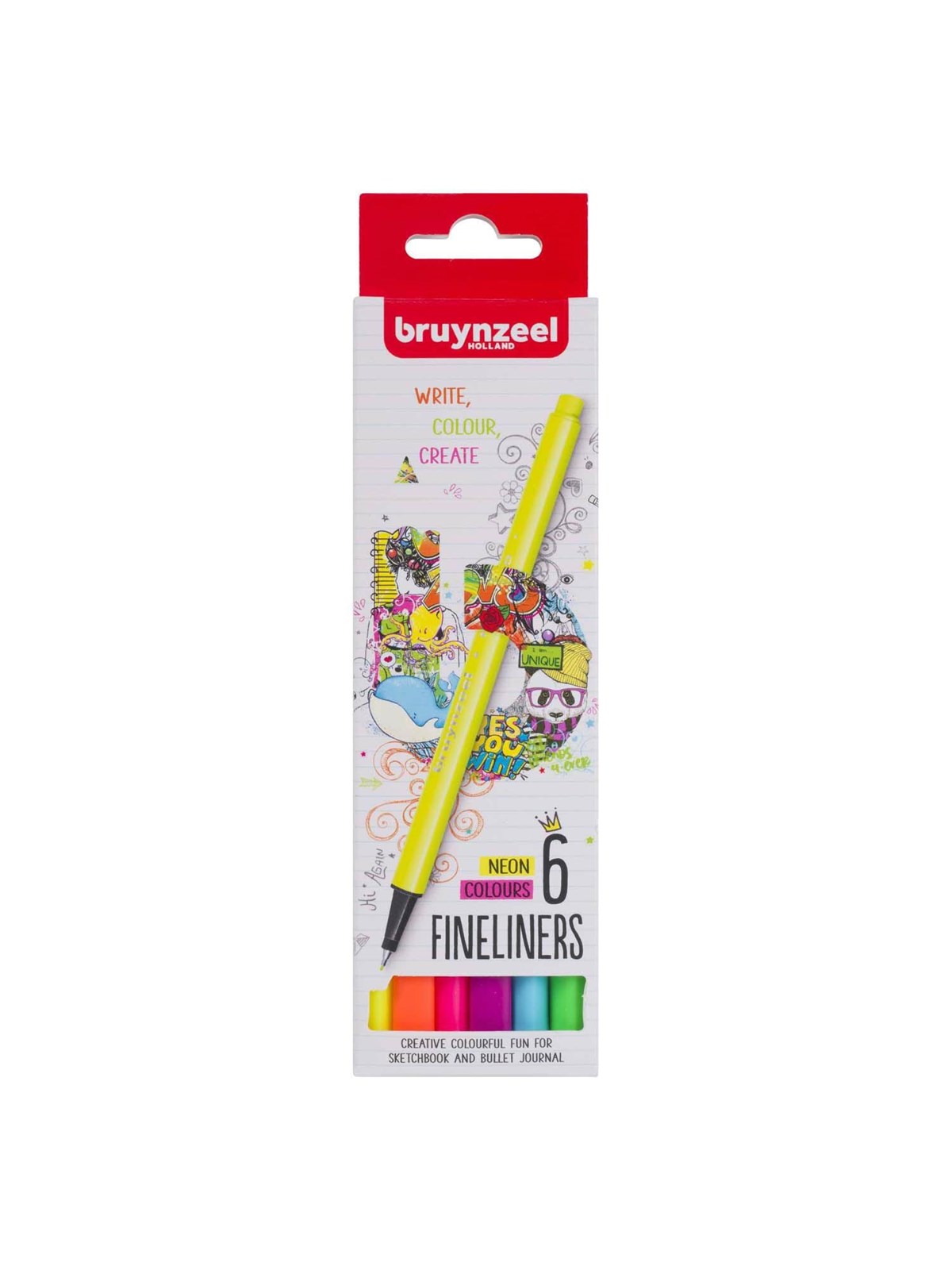 Bruynzeel Fineliner Set Neon 6 Colors