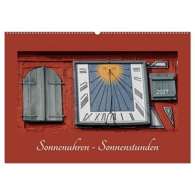 Sonnenuhren - Sonnenstunden (Wandkalender 2027 DIN A2 quer), CALVENDO Monatskalender