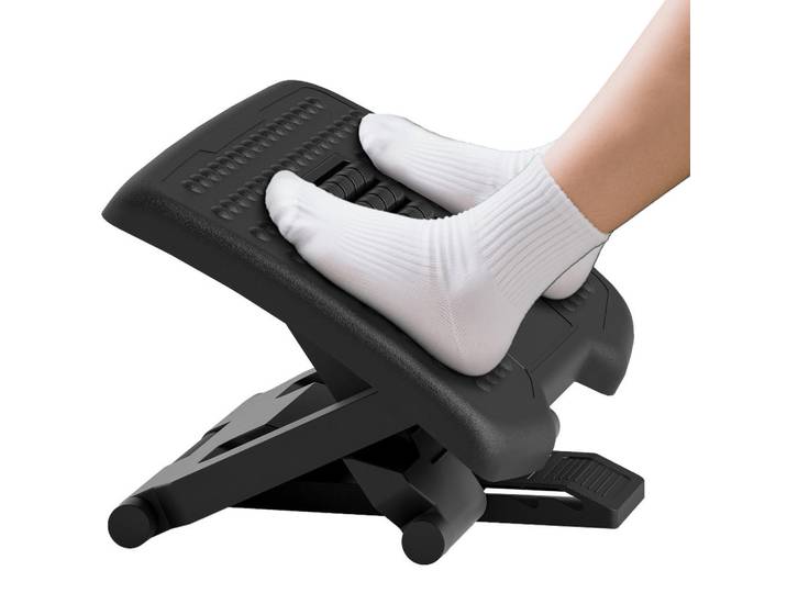 ComfortXL Fusstütze De-16696 ergonomisch, neigbar & höhenverstellbar Schwarz, Kunststoff, 35x17x46 cm, Freizeit & Co, Wellness & Gesundheit, Gesundheit