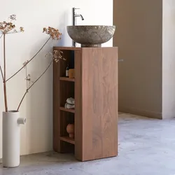 Badezimmermöbel aus Nussbaumholz 30 rechts