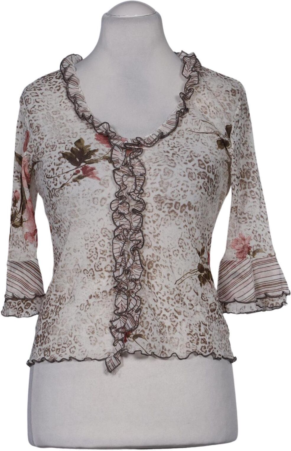 Oui Damen Bluse, Mehrfarbig, Gr. L, Synthetik - Second Hand