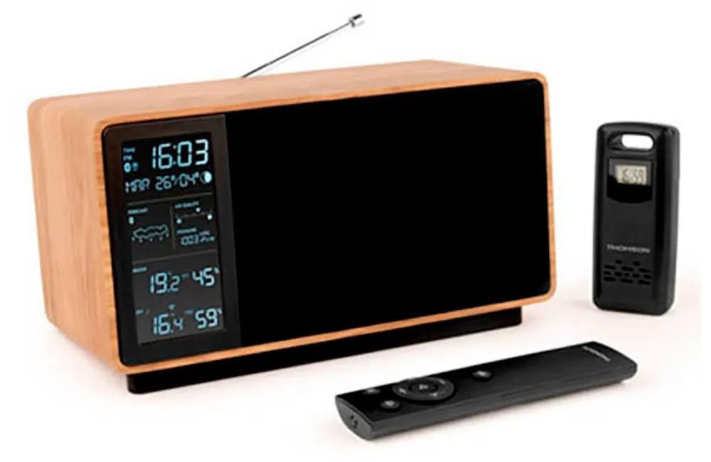 Thomson WS202TBK radio en Bluetooth-speaker met weerstation, FM-radio, Bluetooth 5.3, 50W