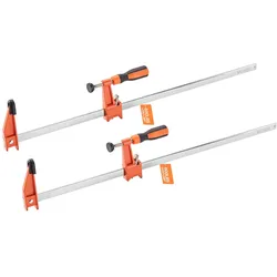 VEVOR Stangenklemmen für Holzbearbeitung 2 Stk. 60,96 cm Öffnung, feststellbare F-Klemme mit 272 kg Belastungsgrenze, 63,5 mm Tiefe, Gusseisen & Kohlenstoffstahl, einfach zu bedienen, Metallbearbeitung