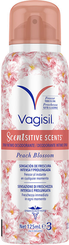 Vagisil Déodorant intime en spray Delicate Essences Fleur de Pêcher 125 ml
