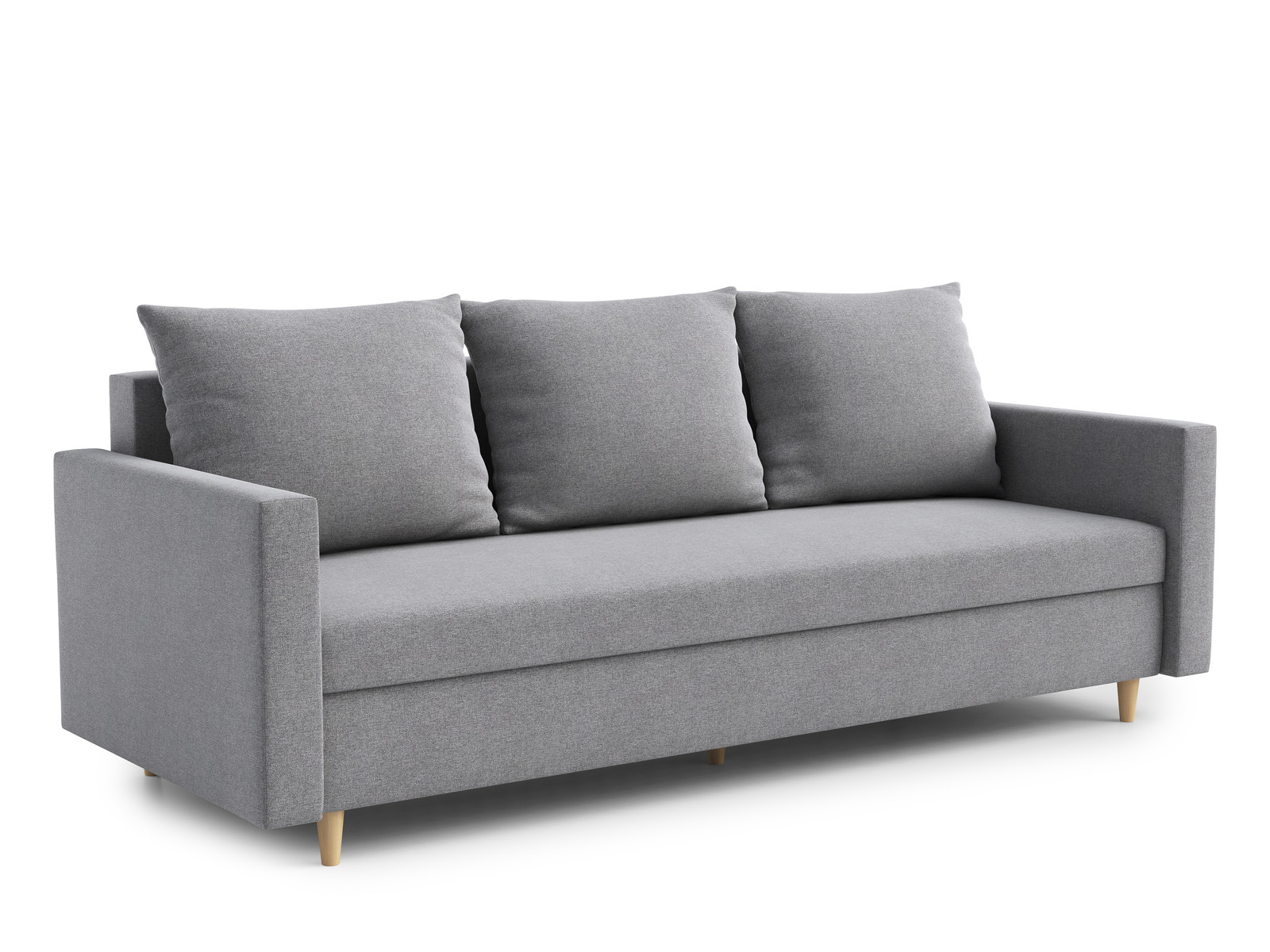 AX Living Hyden 3-zitsbank met slaapfunctie, grijs, Breedte: 222 cm