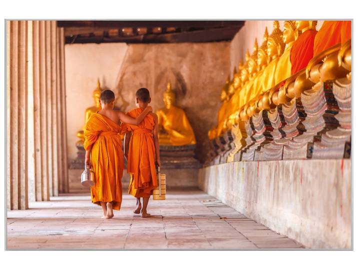 Bild mit Rahmen Buddhistische Mönche image LAND