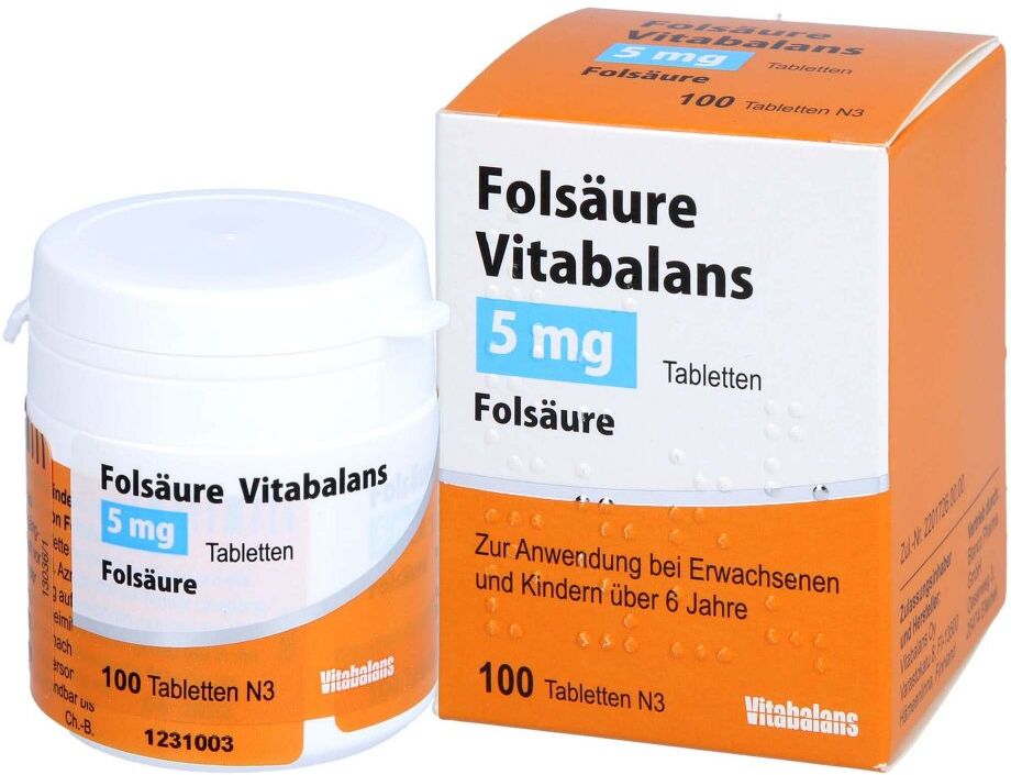 Folsäure Vitabalans 5 mg Tabletten