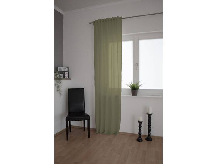 Vorhang HOMING Lian Gr. 1, grün, B:140cm H:245cm, Leinen, Polyester, Gardinen, Vorhang, Vorhang Lian