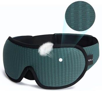 Smart Shopping Spot Soft Padded Sleeping Mask Block Out Light, Ergonomic Eye Shade Blindfold For Restful Sleep green