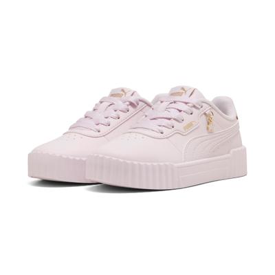 Sneaker PUMA "CARINA 30 CHARM PS", Mädchen, Gr. 35, Textil, powder pink, puma gold, Synthetik, Schuhe Sneaker