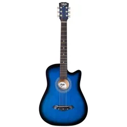 No Name V-TONE AG ONE BB 4/4 blueburst Westerngitarre (Akustik Gitarre, ABS, Kunststoff, Lindenholz, Okoume), Gitarre, Schwarz, Blau