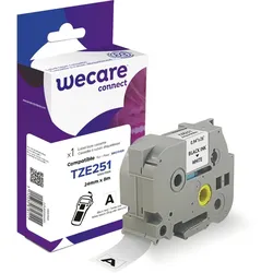 WECARE Schriftband kompatibel zu BROTHER TZE-251 schwarz auf weiß