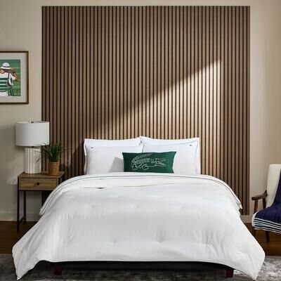 Lacoste Tiebreak 3-Piece Percale Premium Cotton with Contrast Piping Bedding Comforter Set