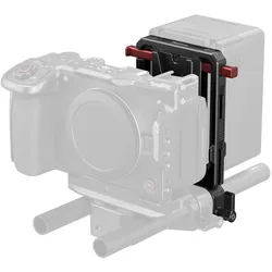 SmallRig 6273 Drehbare V-Mount-Akkuplatte mit zwei V-Locks und einer 15-mm-Doppelstangenklemme, Video Zubehör, Schwarz