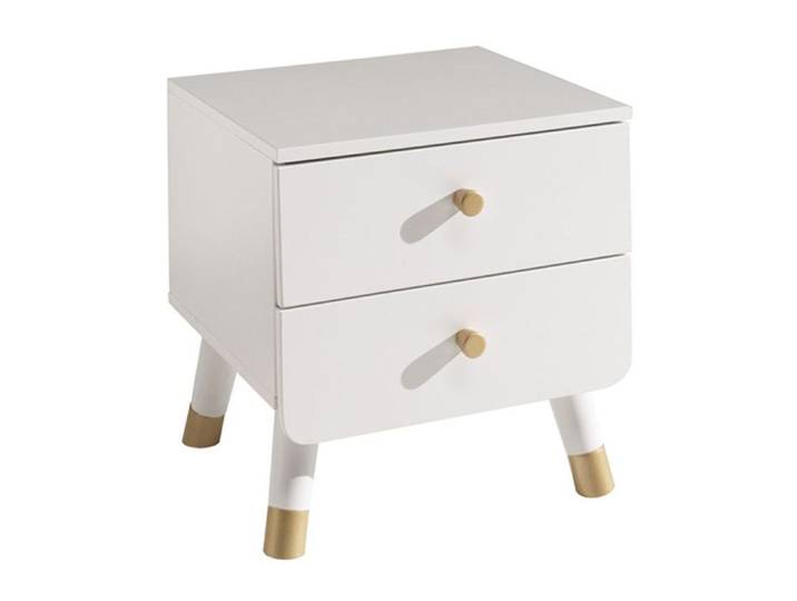Table de Chevet Enfant 2 Tiroirs  Billy  43cm Blanc