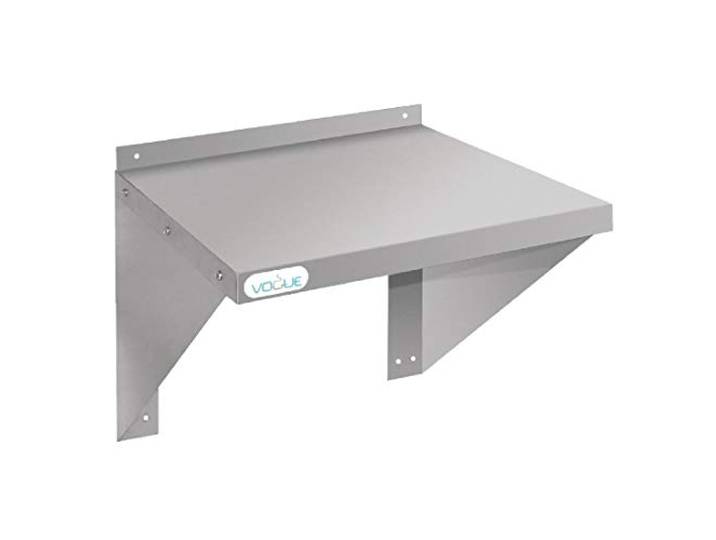 Vogue CB912 Mikrowellenregal aus Edelstahl, groß, 490 x 560 x 560 mm, Küchenregal, silberfarben
