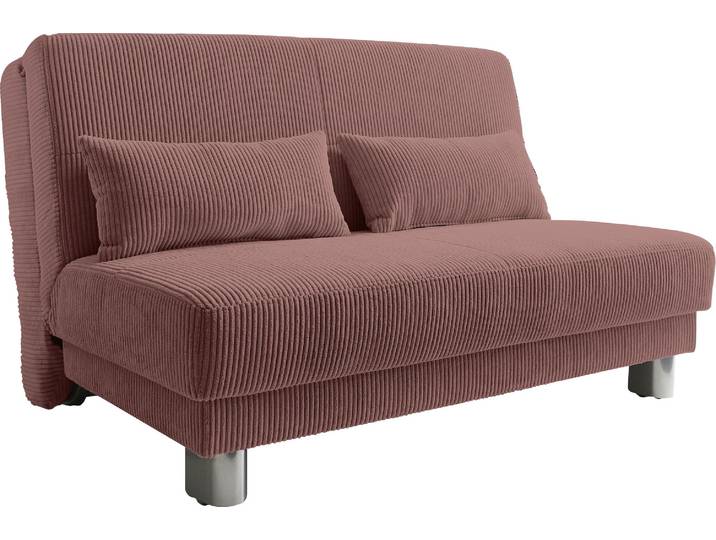 Schlafsofa HOME AFFAIRE Gina , orange (terrakotta), B:120cm H:86cm T:195cm, Sofas, Schlafsofa, mit einem Handgriff vom Sofa zum Bett