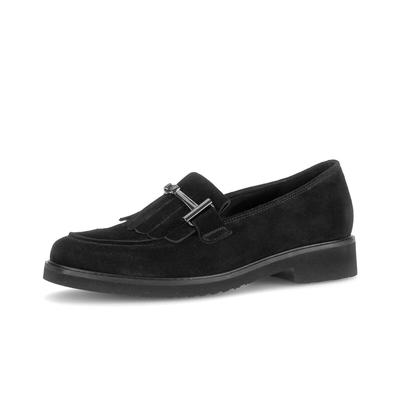 Loafer GABOR "Loafer", Damen, Gr. 38, schwarz, Schuhe Loafer
