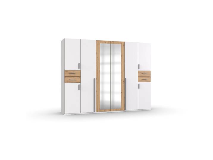 Kleiderschrank Vasquez weiss/Eiche Nachbildung Holzwerkstoff B 270 cm