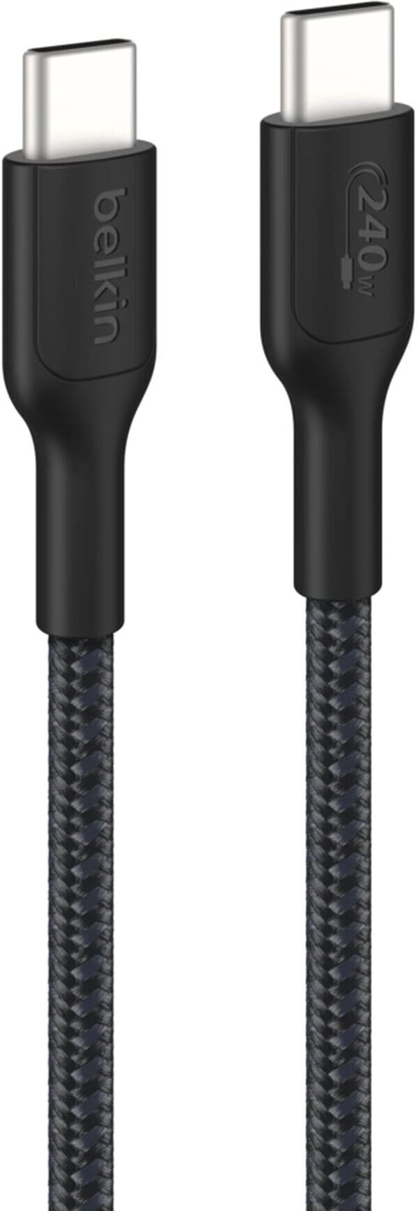 Belkin USB-Kabel "BoostCharge Pro USB-C / USB-C geflochten 240 W", schwarz, 300cmcm, Kabel, USB-Kabel