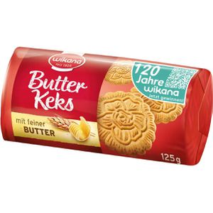 Wikana Kekse Butterkeks, mit feiner Butter, 125 g