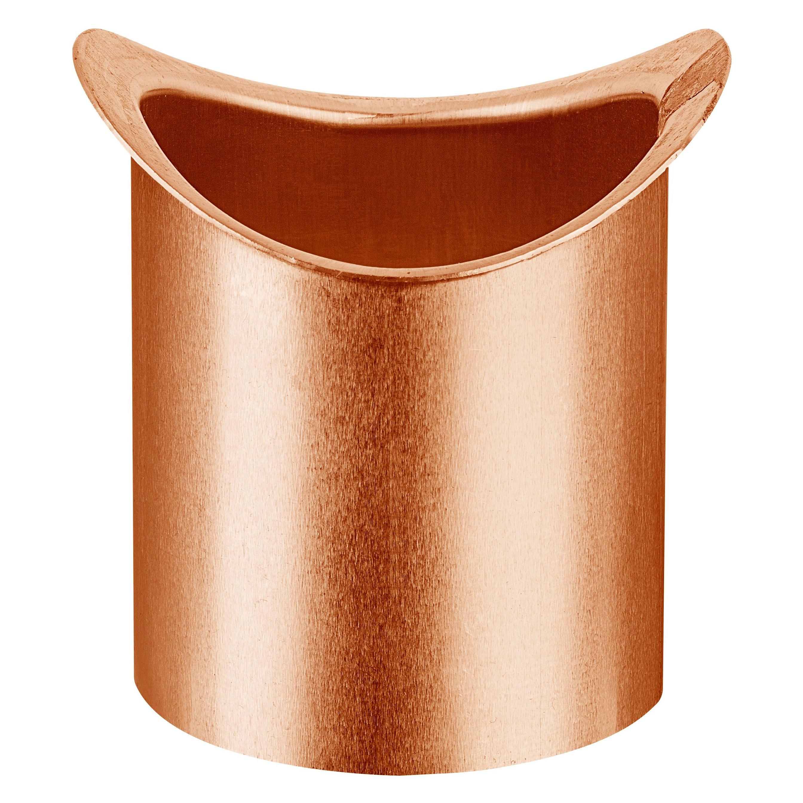 Grömo Kupfer-Lötstutzen für halbrunde Rinne, 333/100mm (60616)