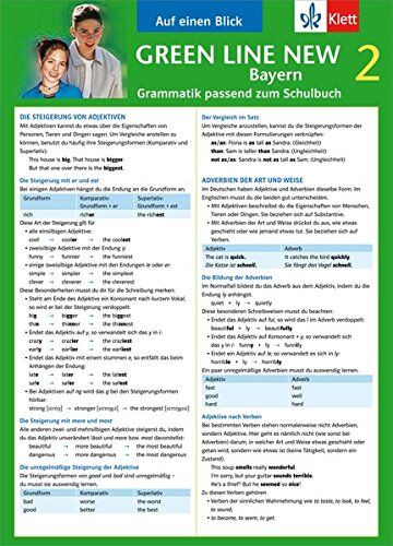 Sabine Schlimm - Green Line New Bayern 2 - Auf einen Blick: Grammatik passend zum Schulbuch - Klappkarte (6 Seiten) - Preis vom 05.10.2026 03:47:11 h