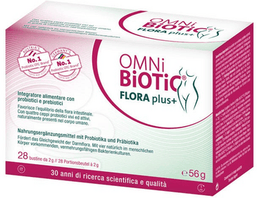 Omni-biotic Omni Biotic Flora Plus+ Integratore Per L'Intestino Con Probiotici e Prebiotici 28 bustine
