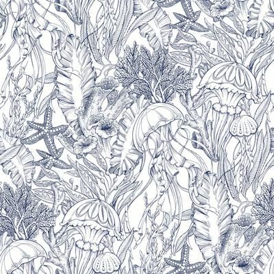 NuWallpaper Under the Sea Navy Blue Peel and Stick Wallpaper - N/A