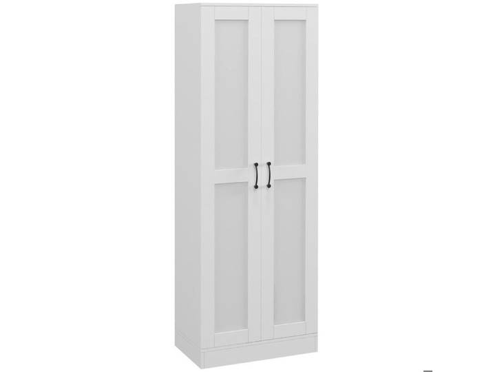HOMCOM - Armoire de rangement - Panneau de particules - 60x36.5x175cm - Blanc