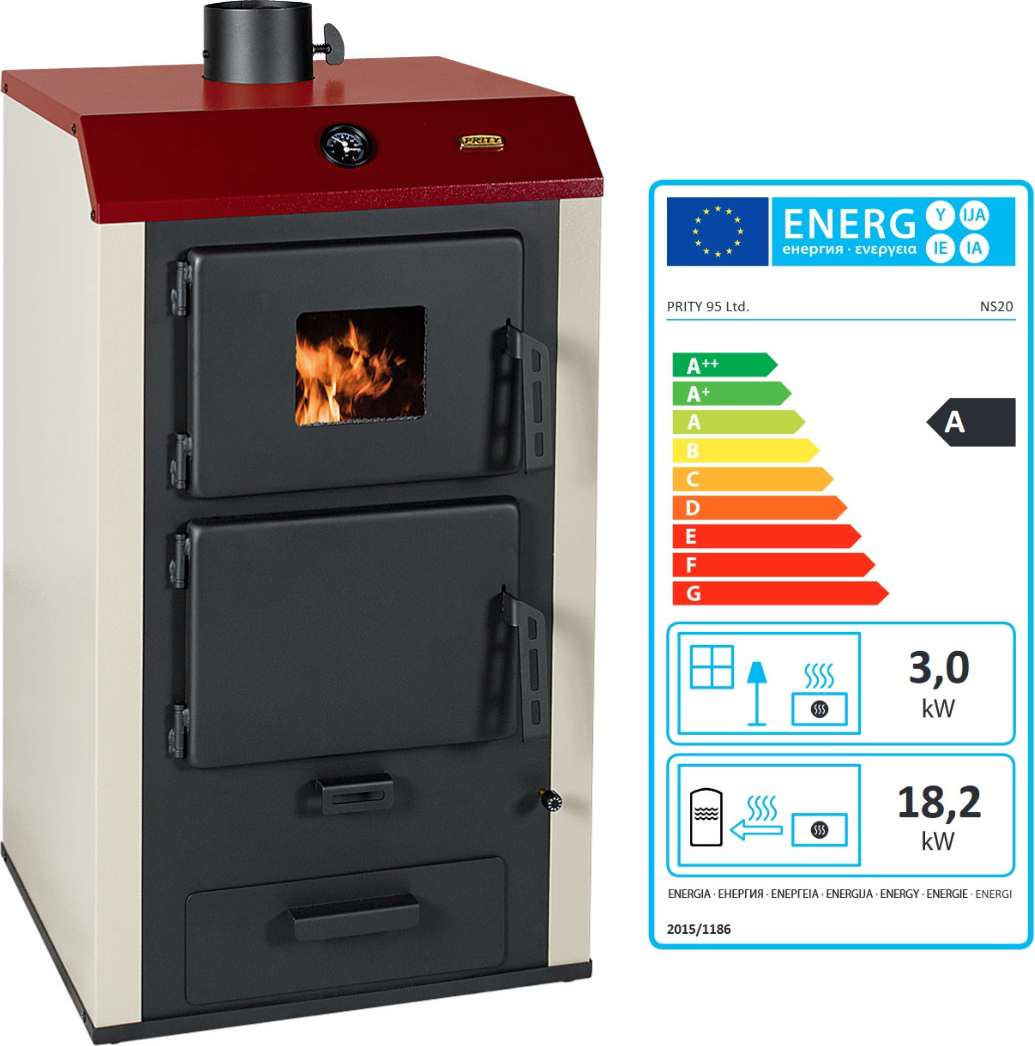 PRITY Kaminofen mit Wärmetauscher NS20