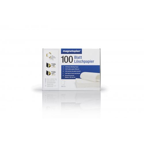 magnetoplan Löschpapier für Tafellöscher, 100 Blatt
