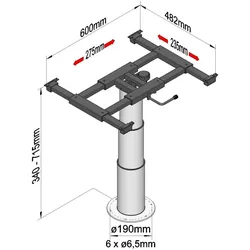 Liftsaeule mit x/y Verschiebung