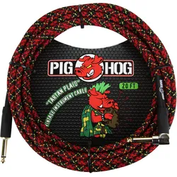 Pig Hog "Tartan Plaid" Instrumentenkabel 6m Winkel
