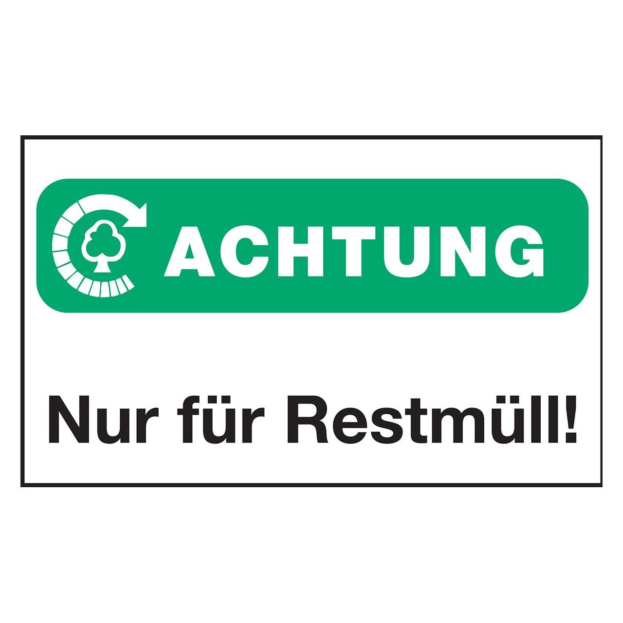 Brady STD 498-150X250-B7541, Verpackungsetiketten - Nur für Restmüll! (802171)