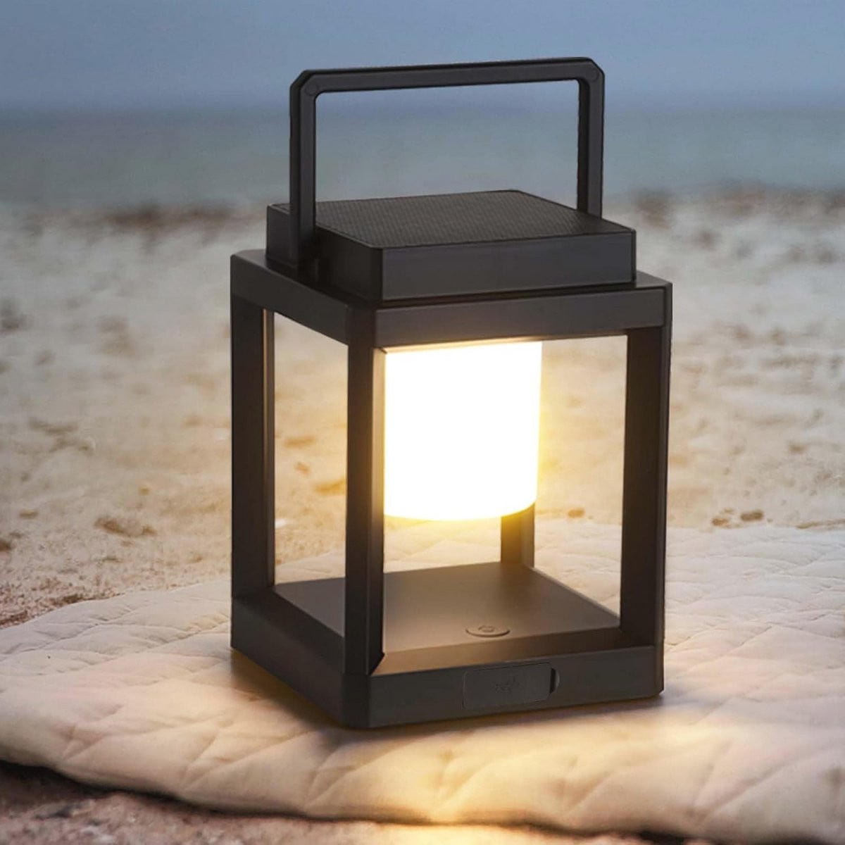 Draagbare Zonne-Lantaarn met LED Verlichting - Waterdichte Tafellamp voor Tuin en Camping