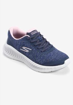 Women's The Go Walk Now Walking Sneaker by Skechers in Navy Pink (Size 9 M)