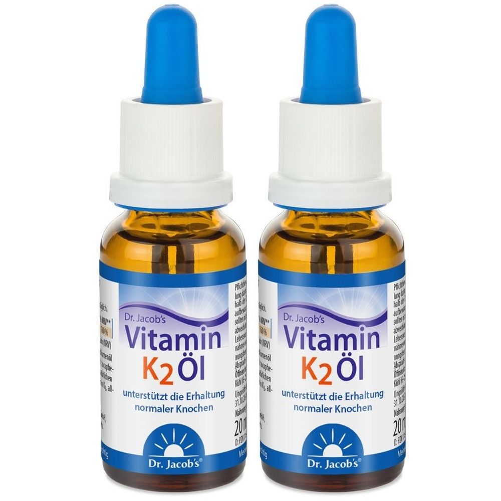 Vitamin K2 ÖL Vit.K als MK7 Dr.Jacob's Tro.z.Einn. 2x 2x20 ml Tropfen zum Einnehmen
