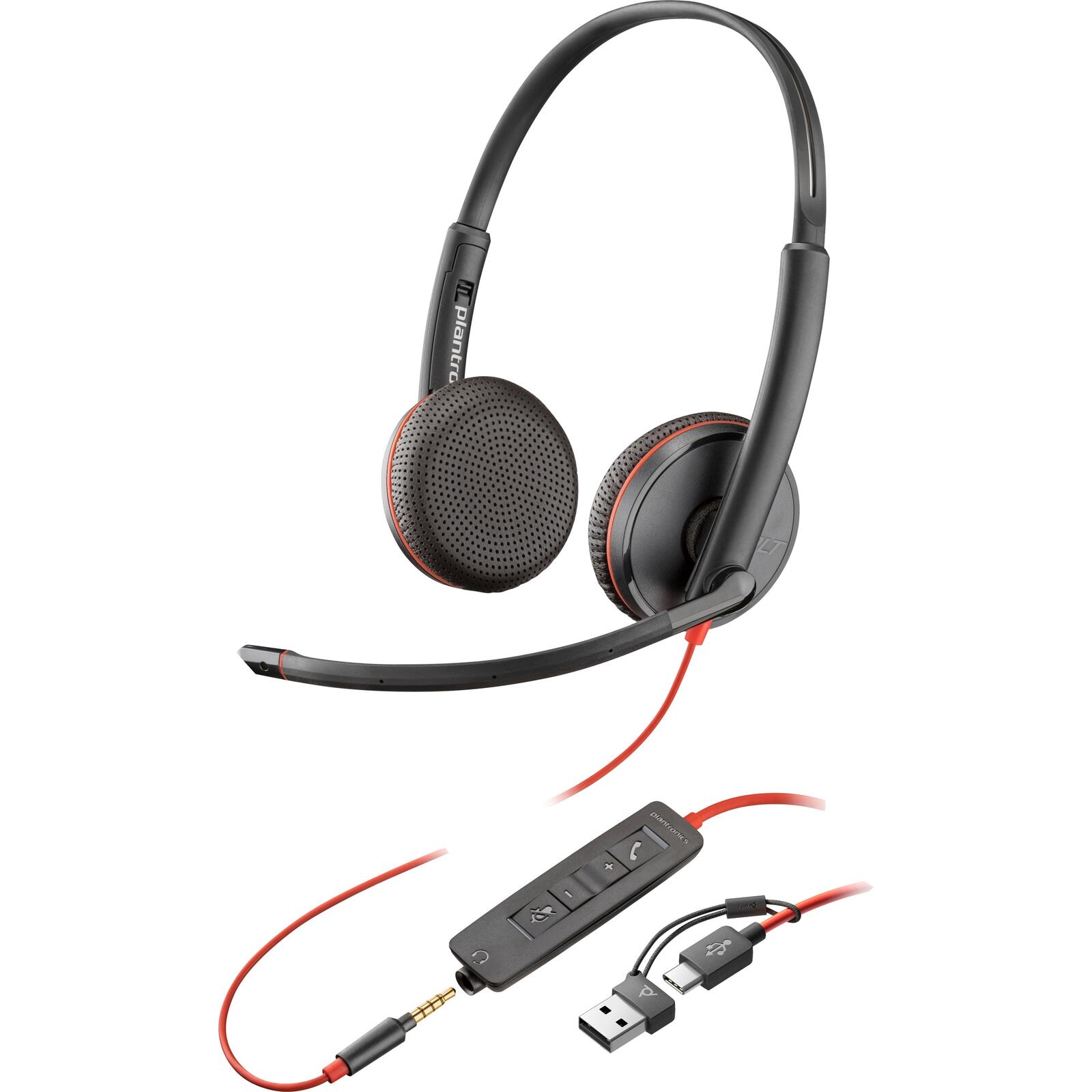 Poly Blackwire 3225 Stereo Headset On-Ear 8X229AA