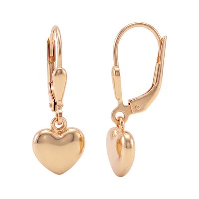 Paar Ohrhänger JOBO "Kinder-Ohrringe Herz", gold (gelbgold 333), Ohrringe, Damen, Gelbgold 333, 333 Gold