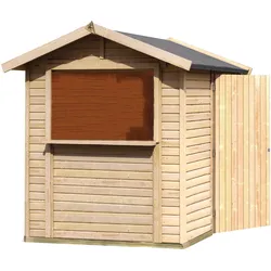Karibu Pool Haus 19 mm „Tiki Bar“ Größe 1 naturbelassen