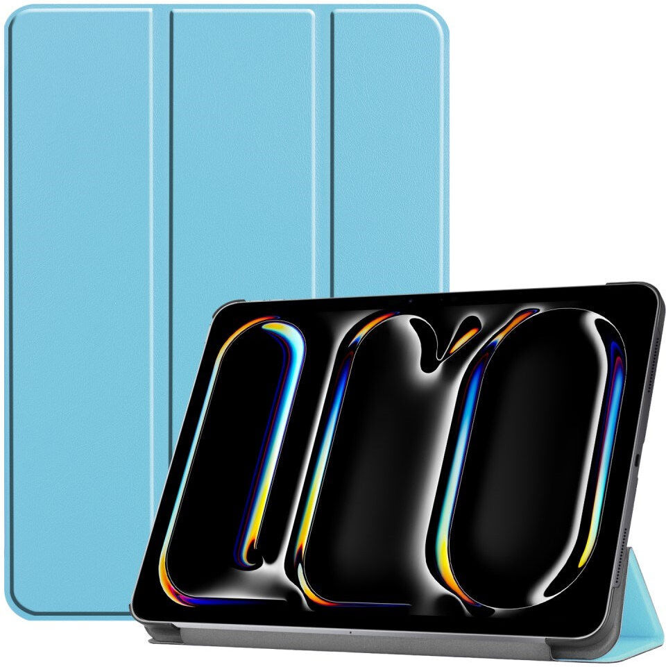 EIDERWOOD iPad Pro 11" (2025 / 2024) Tri-Fold Læder Cover - Lyseblå