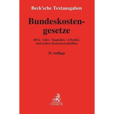 Bundeskostengesetze, Taschenbuch von , C.H. Beck, 978-3-406-81890-5