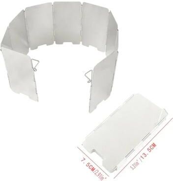 Uplifted Finds Industrial Standard Aluminum Folding Stove Windscreen 9 Plates
